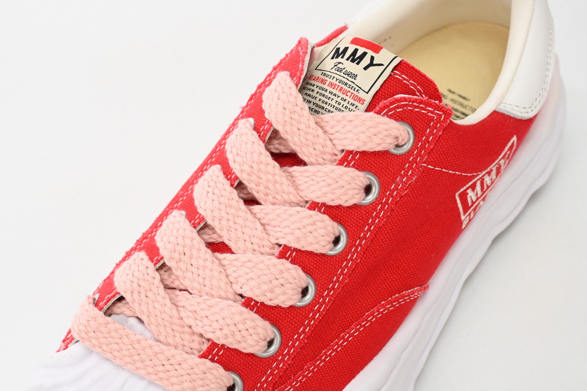 Maison Mihara Yasuhiro Blakey OG Sole Canvas Low Red A08FW735