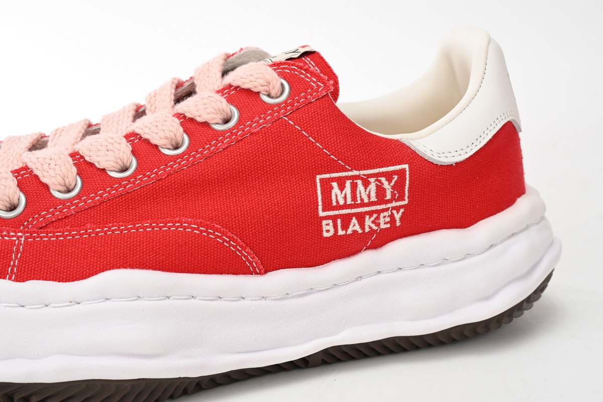 Maison Mihara Yasuhiro Blakey OG Sole Canvas Low Red A08FW735