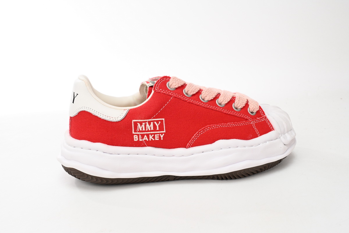 Maison Mihara Yasuhiro Blakey OG Sole Canvas Low Red A08FW735