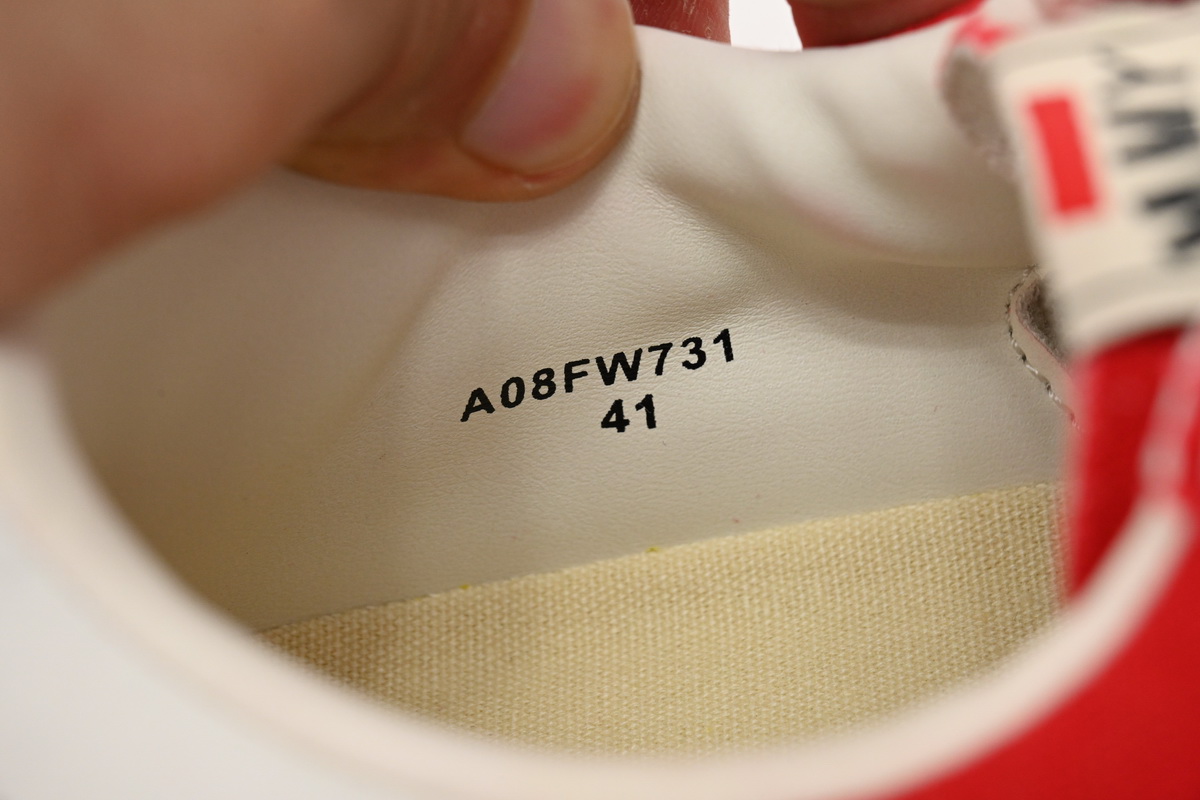 Maison Mihara Yasuhiro Blakey OG Sole Canvas Low Red A08FW735