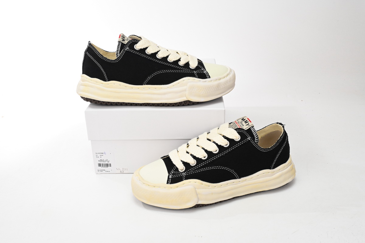 Maison Mihara Yasuhiro Peterson OG Sole Canvas Low Black A09FW733