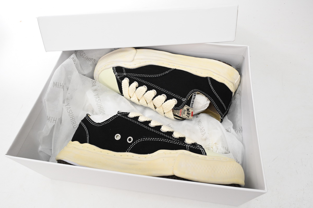 Maison Mihara Yasuhiro Peterson OG Sole Canvas Low Black A09FW733