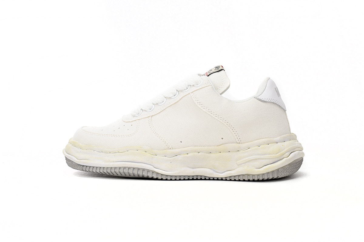 Maison Mihara Yasuhiro Wayne OG Sole Washed Canvas Low White  A08FW708