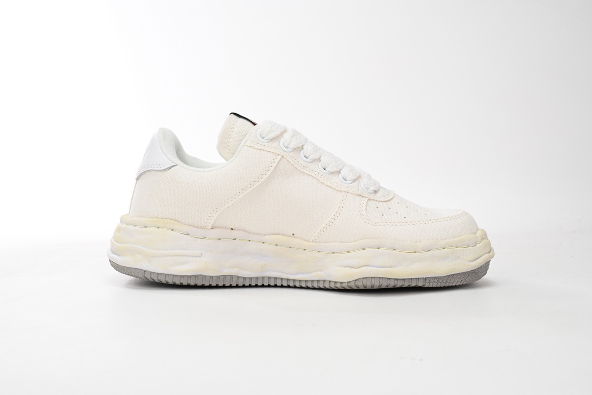 Maison Mihara Yasuhiro Wayne OG Sole Washed Canvas Low White A08FW708