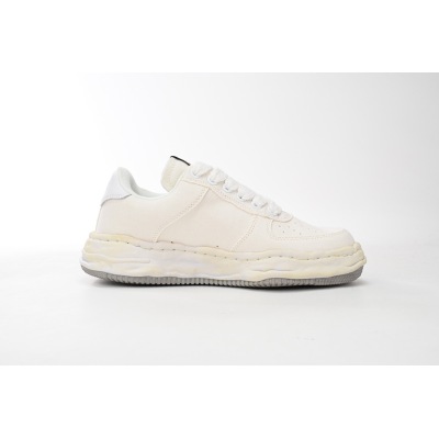 Maison Mihara Yasuhiro Wayne OG Sole Washed Canvas Low White  A08FW708 02