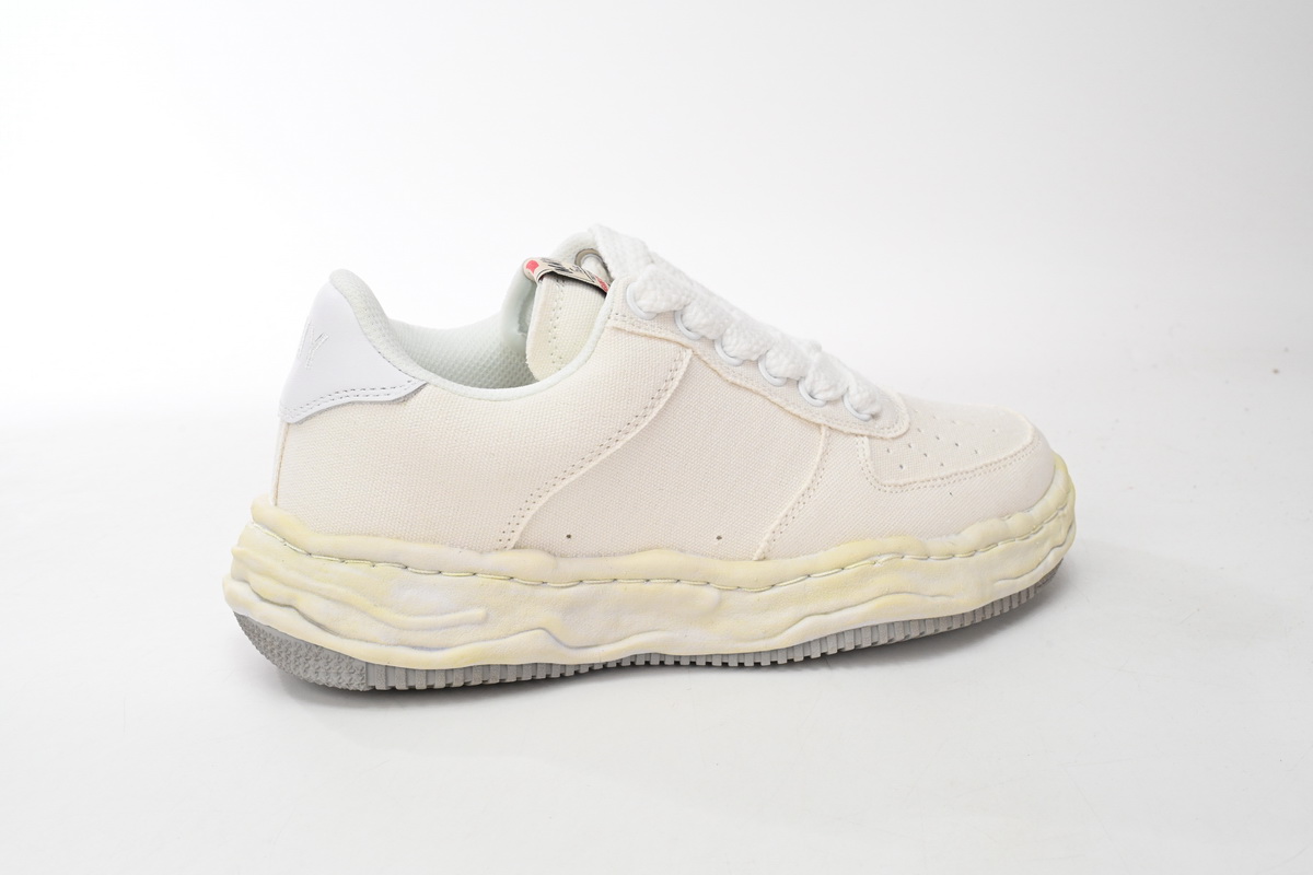 Maison Mihara Yasuhiro Wayne OG Sole Washed Canvas Low White A08FW708