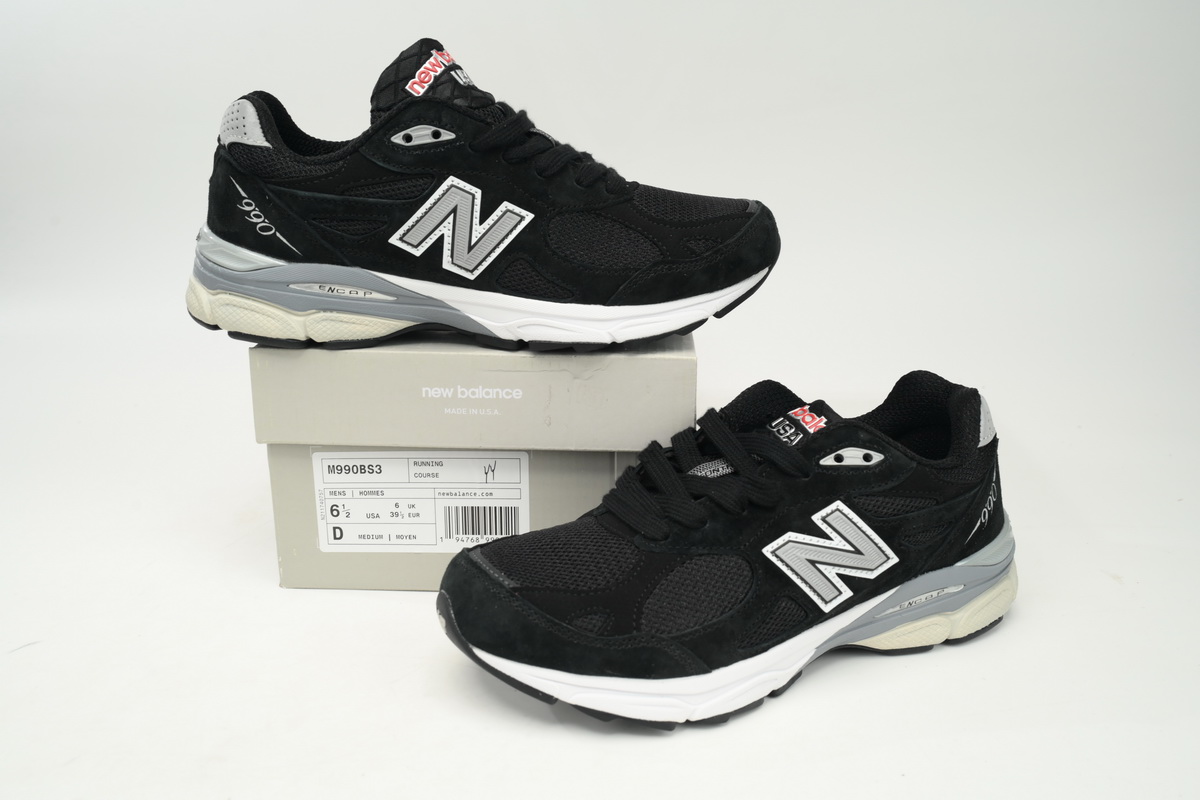 New Balance 990v3 MiUSA Black White M990BS3