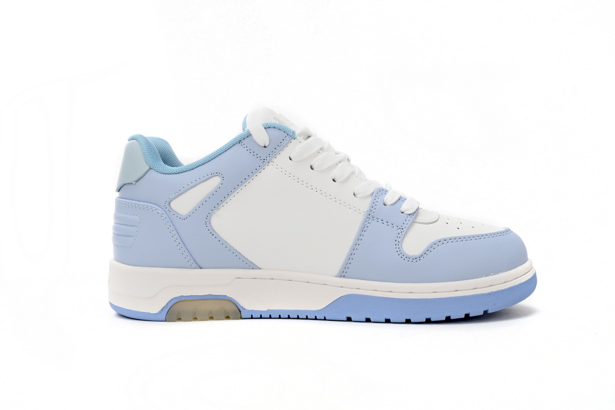 OFF-WHITE OOO Low Out Of Office Calf Leather White Light Blue OMIA189 C99LEA00 10140