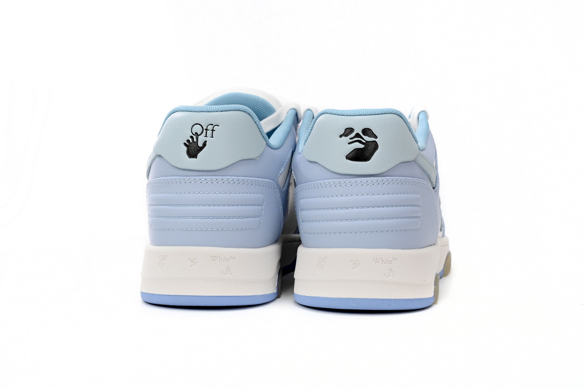 OFF-WHITE OOO Low Out Of Office Calf Leather White Light Blue OMIA189 C99LEA00 10140