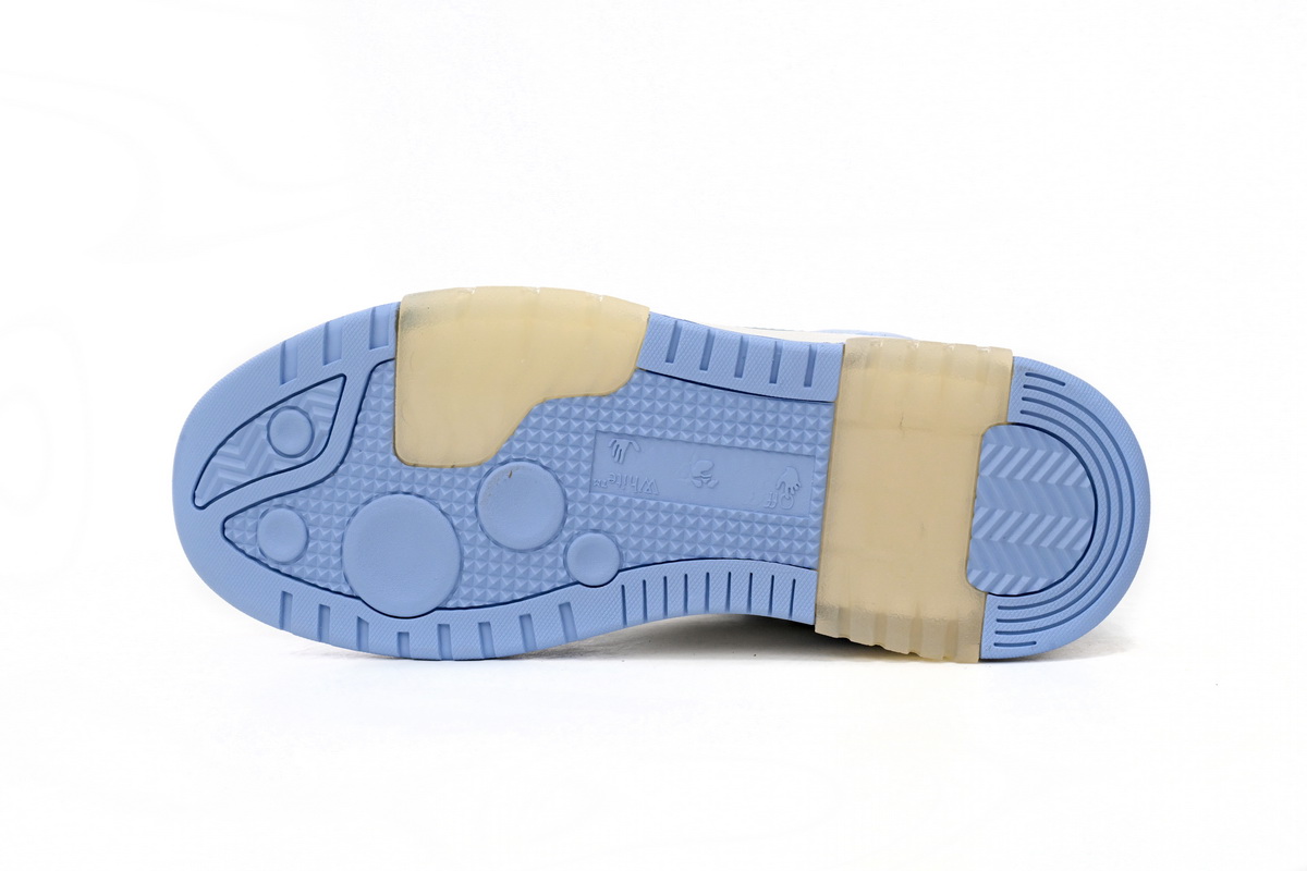 OFF-WHITE OOO Low Out Of Office Calf Leather White Light Blue OMIA189 C99LEA00 10140