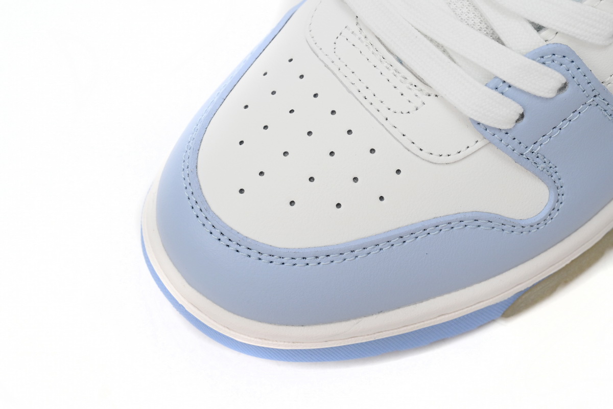 OFF-WHITE OOO Low Out Of Office Calf Leather White Light Blue OMIA189 C99LEA00 10140