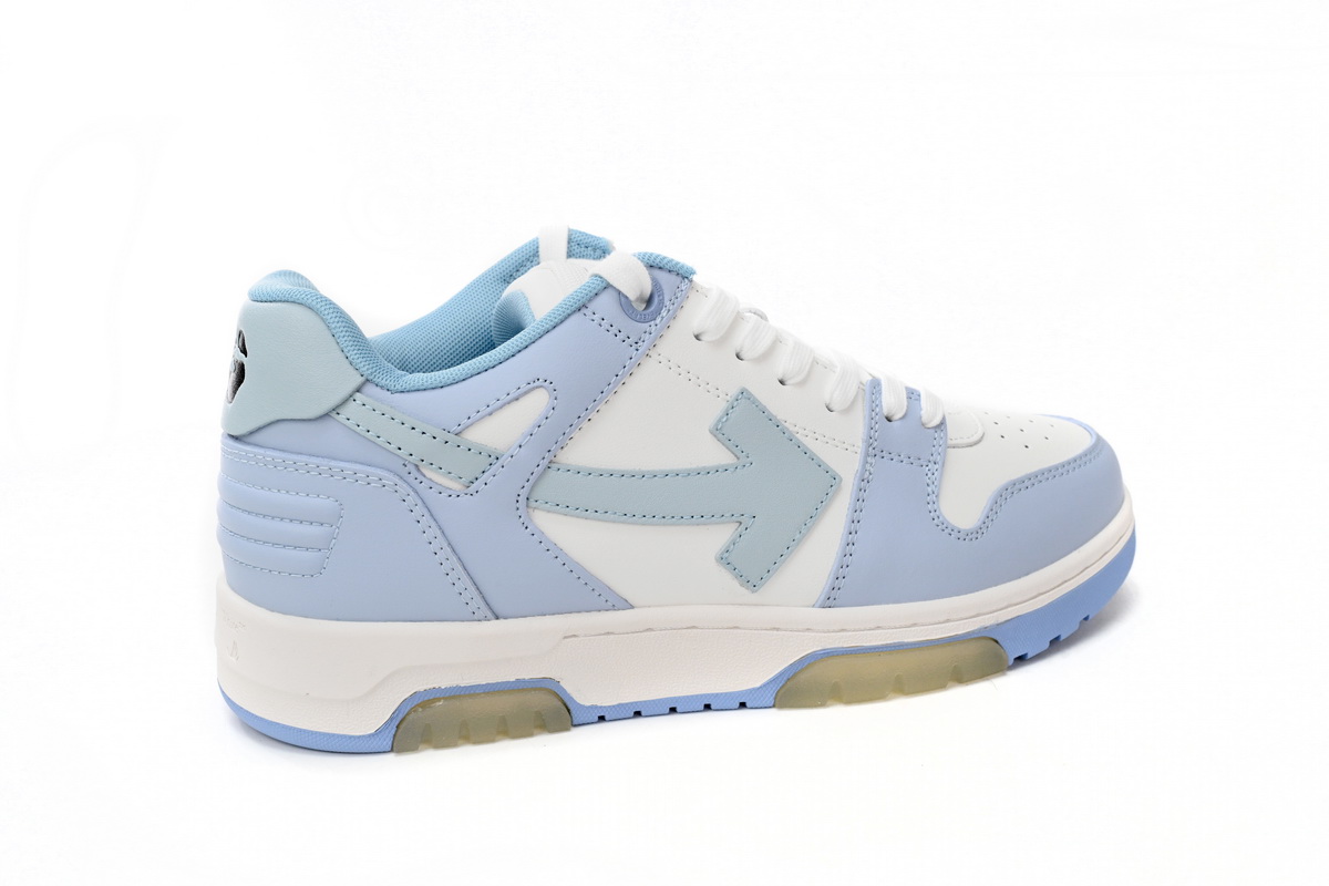 OFF-WHITE OOO Low Out Of Office Calf Leather White Light Blue OMIA189 C99LEA00 10140