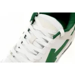 OFF-WHITE Out Of Office "OOO" Low Tops White Green 2021  OMIA189R21LEA0010155