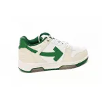 OFF-WHITE Out Of Office "OOO" Low Tops White Green 2021  OMIA189R21LEA0010155