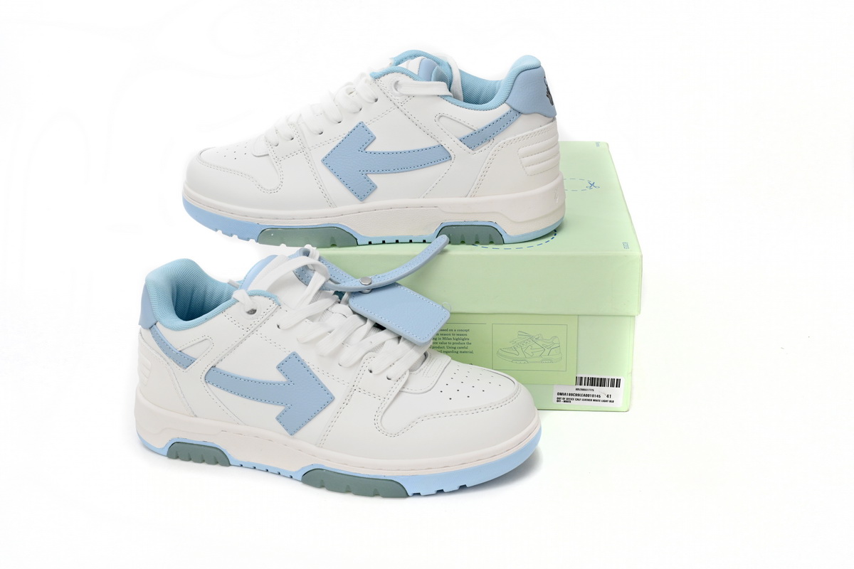 OFF-WHITE Out Of Office OOO 30 MM Low Tops White Light Blue OMIA189 C99LEA00 10145