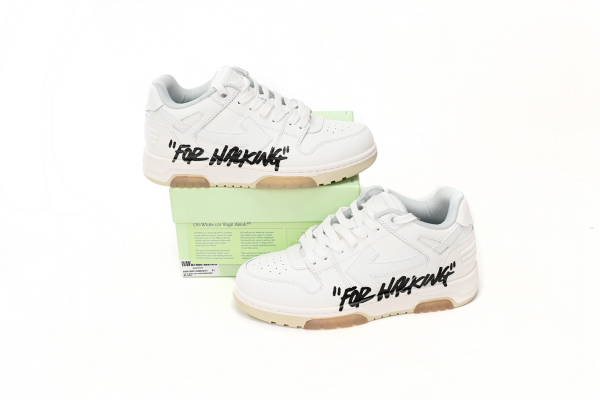 OFF-WHITE Out Of Office OOO Low Tops For Walking White Black OMIA189R2 1LEA00 20101