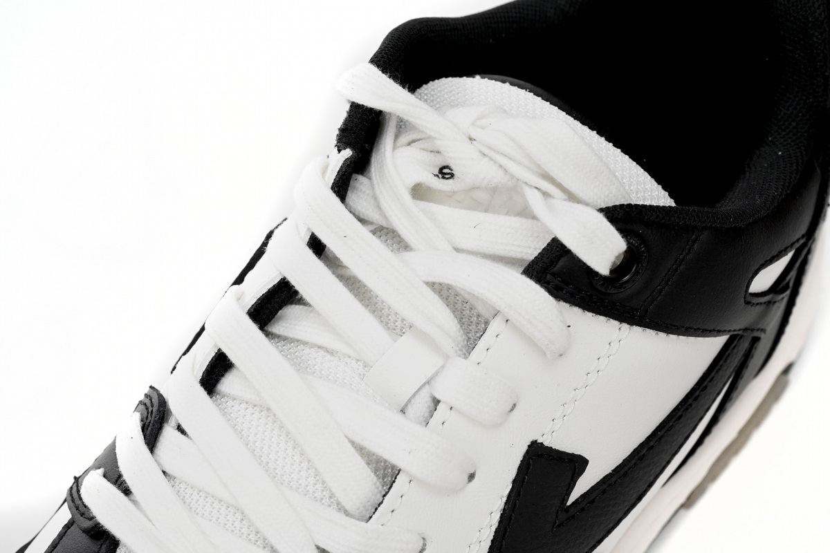 OFF-WHITE Out Of Office OOO Low Tops White Black White OMIA189C99LEA0041004