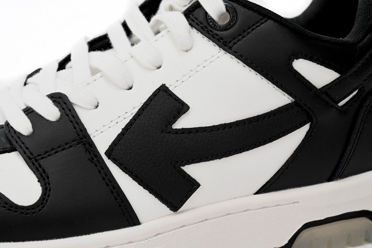 OFF-WHITE Out Of Office OOO Low Tops White Black White OMIA189C99LEA0041004