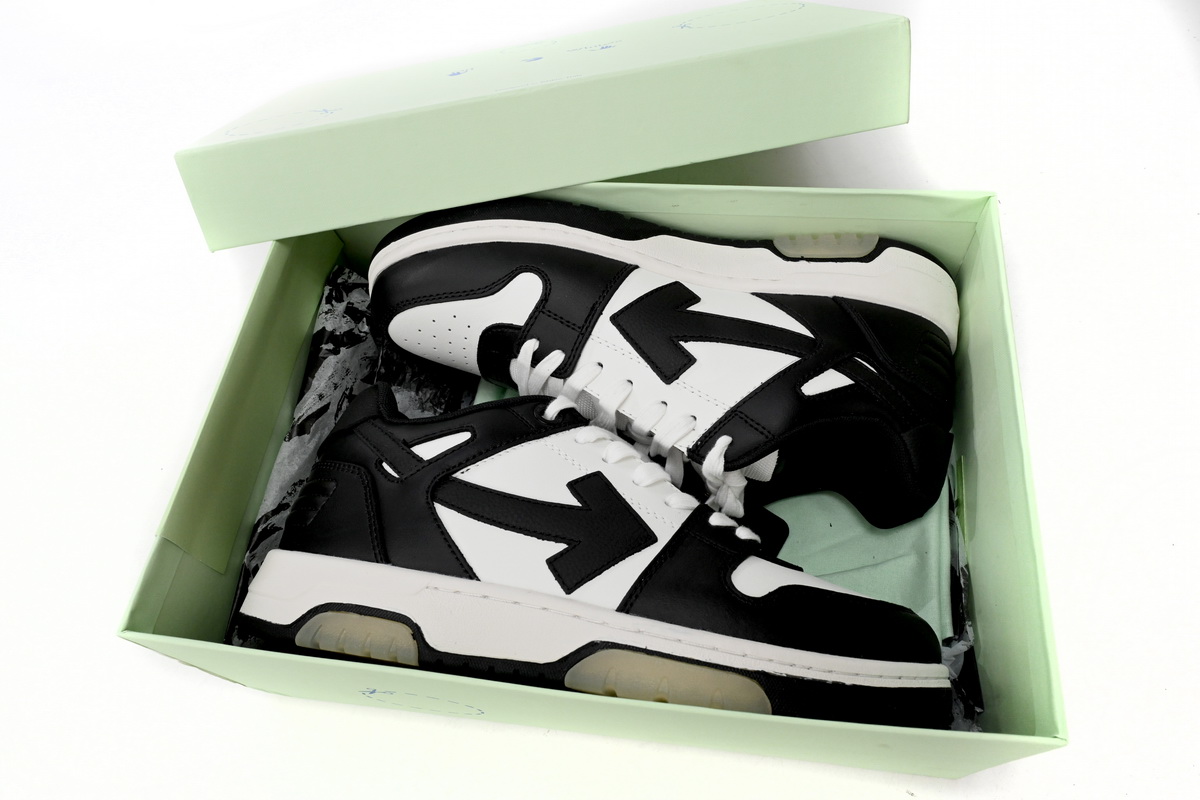 OFF-WHITE Out Of Office OOO Low Tops White Black White OMIA189C99LEA0041004