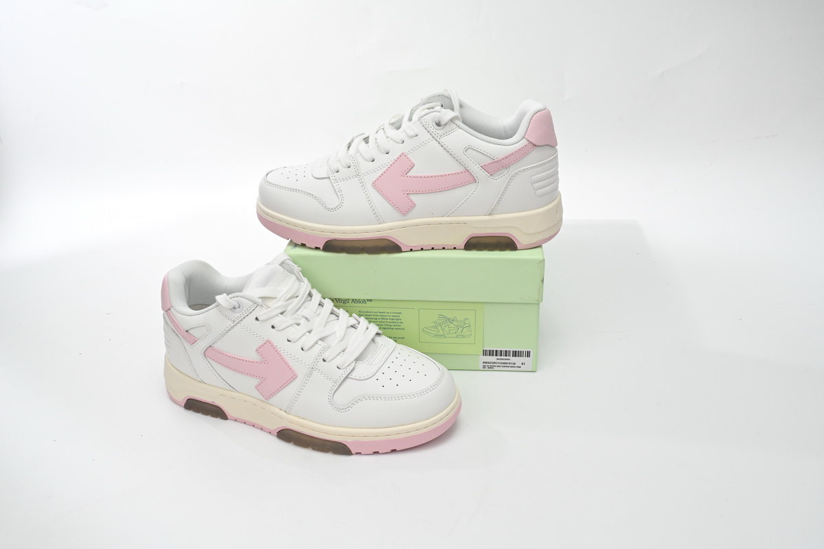 OFF-WHITE Out Of Office OOO Low Tops White Light Pink (Women
