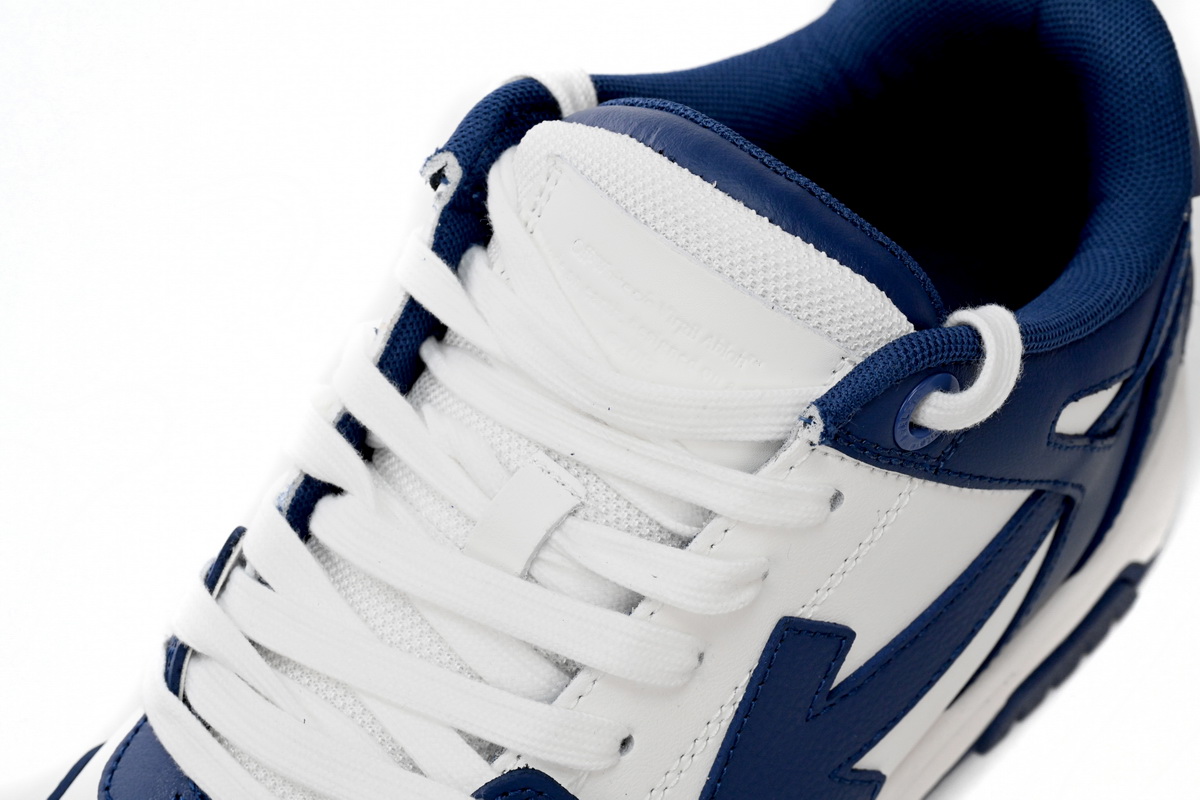 OFF-WHITE Out Of Office OOO Low Tops White Royal Blue  OMIA189 C99LEA00 10142