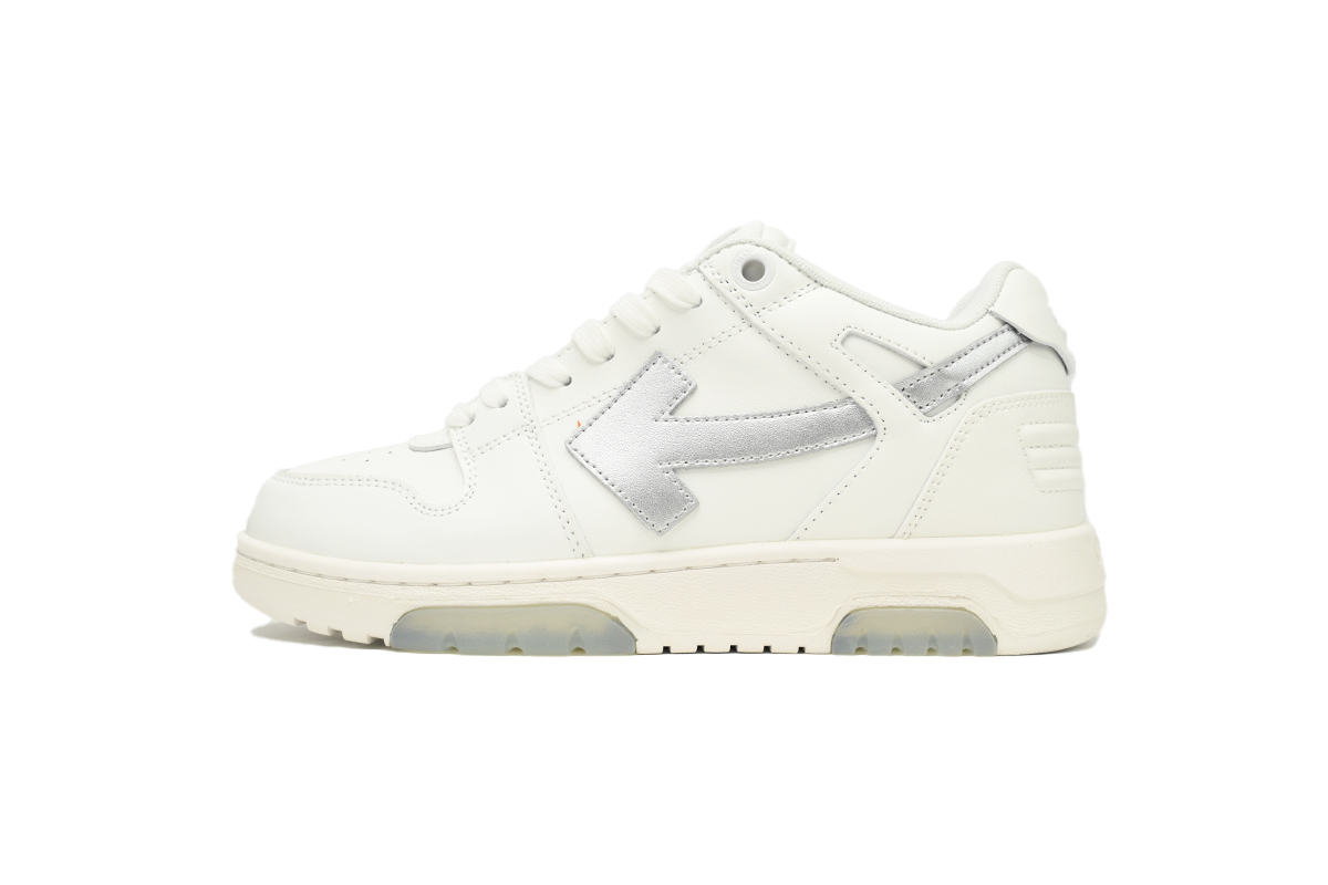 OFF-WHITE Out Of Office OOO Low Tops White Silver OMIA189F 23LEA009 0172