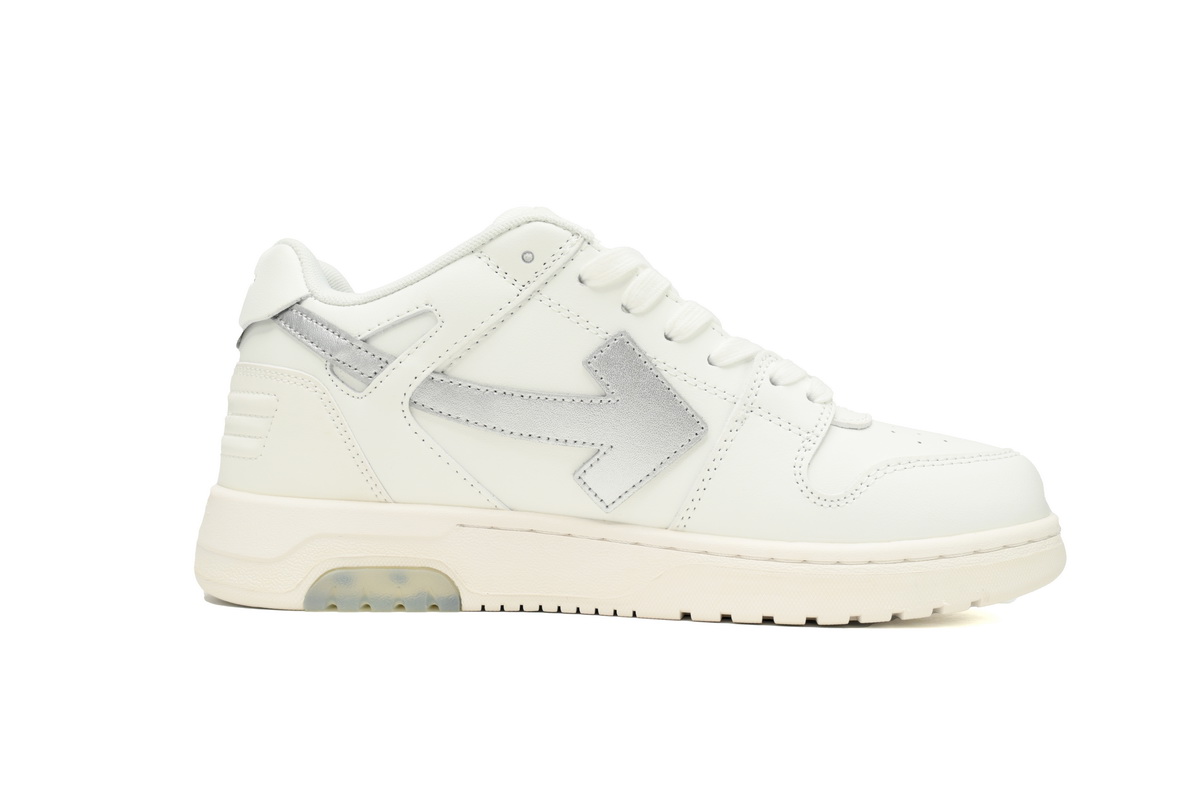 OFF-WHITE Out Of Office OOO Low Tops White Silver OMIA189F 23LEA009 0172