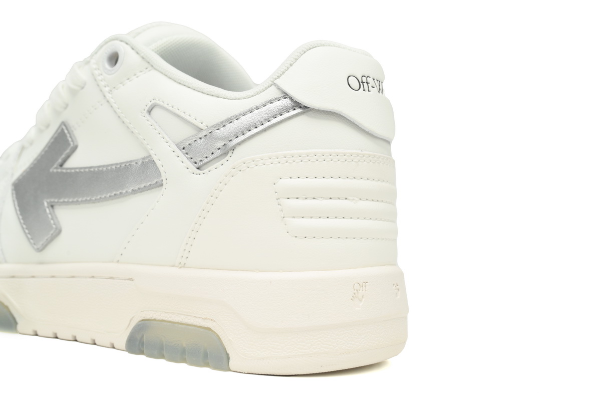 OFF-WHITE Out Of Office OOO Low Tops White Silver OMIA189F 23LEA009 0172