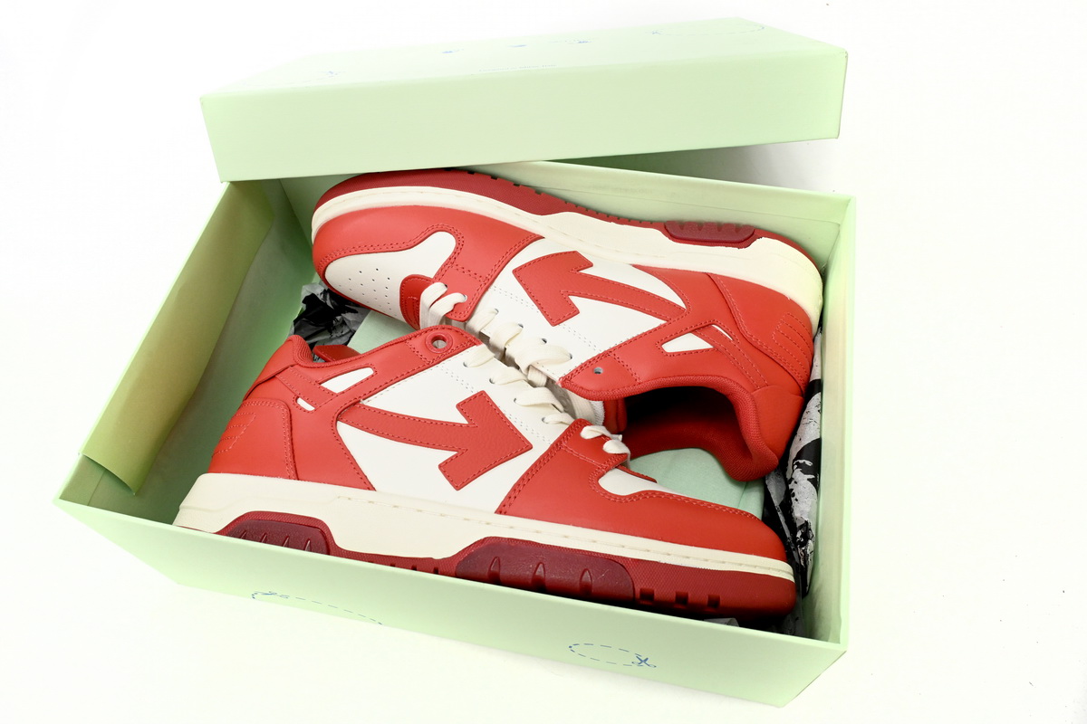 OFF-WHITE Out Of Office Red And White OMIA189F 22LE00 10128