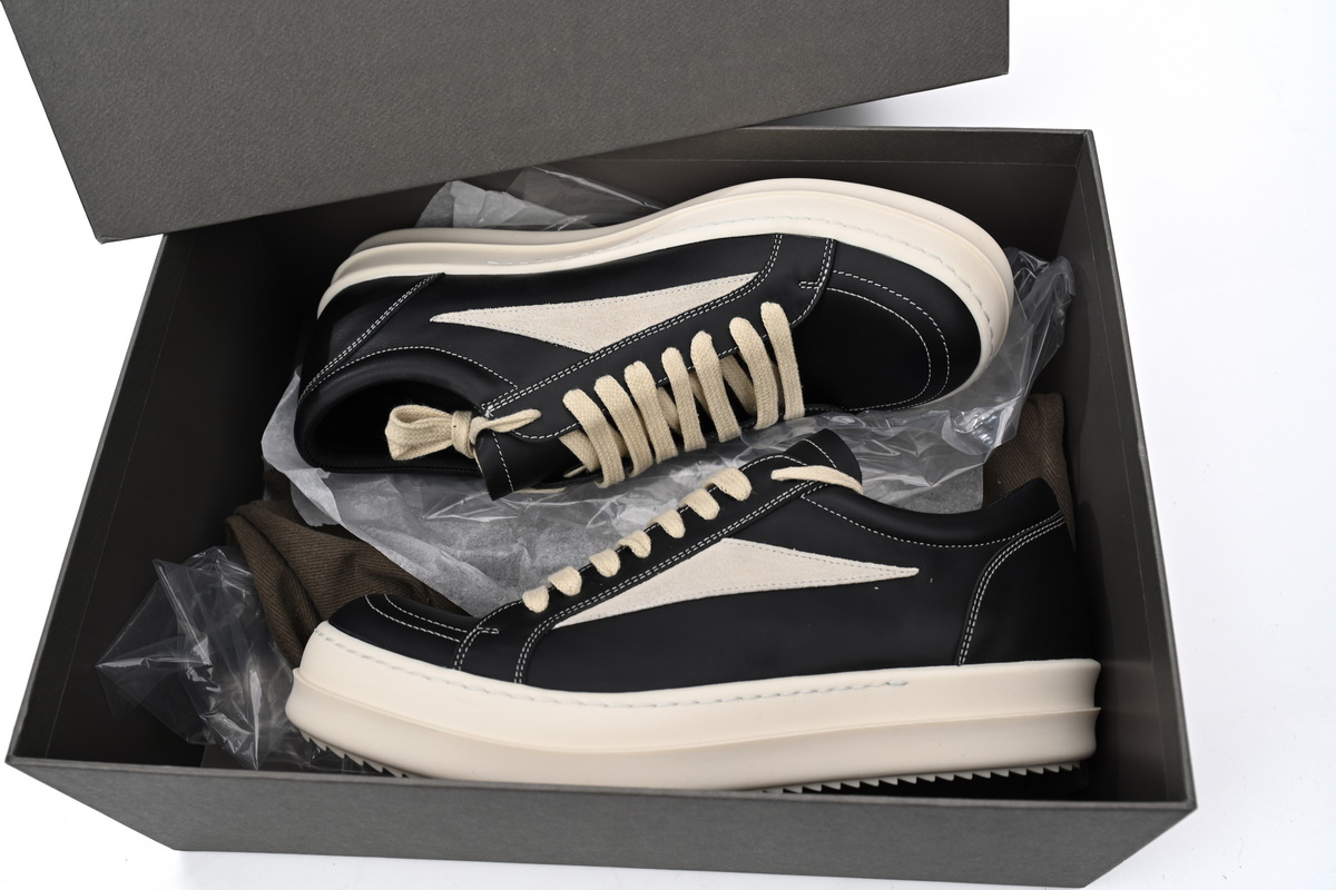 Rick Owens DRKSHDW Vintage Sneaks Black Milk DU02C5803-DO-911