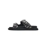 Dior Aqua Sandal Beige and Black Dior Oblique Jacquard  3SA135ZSA_H561