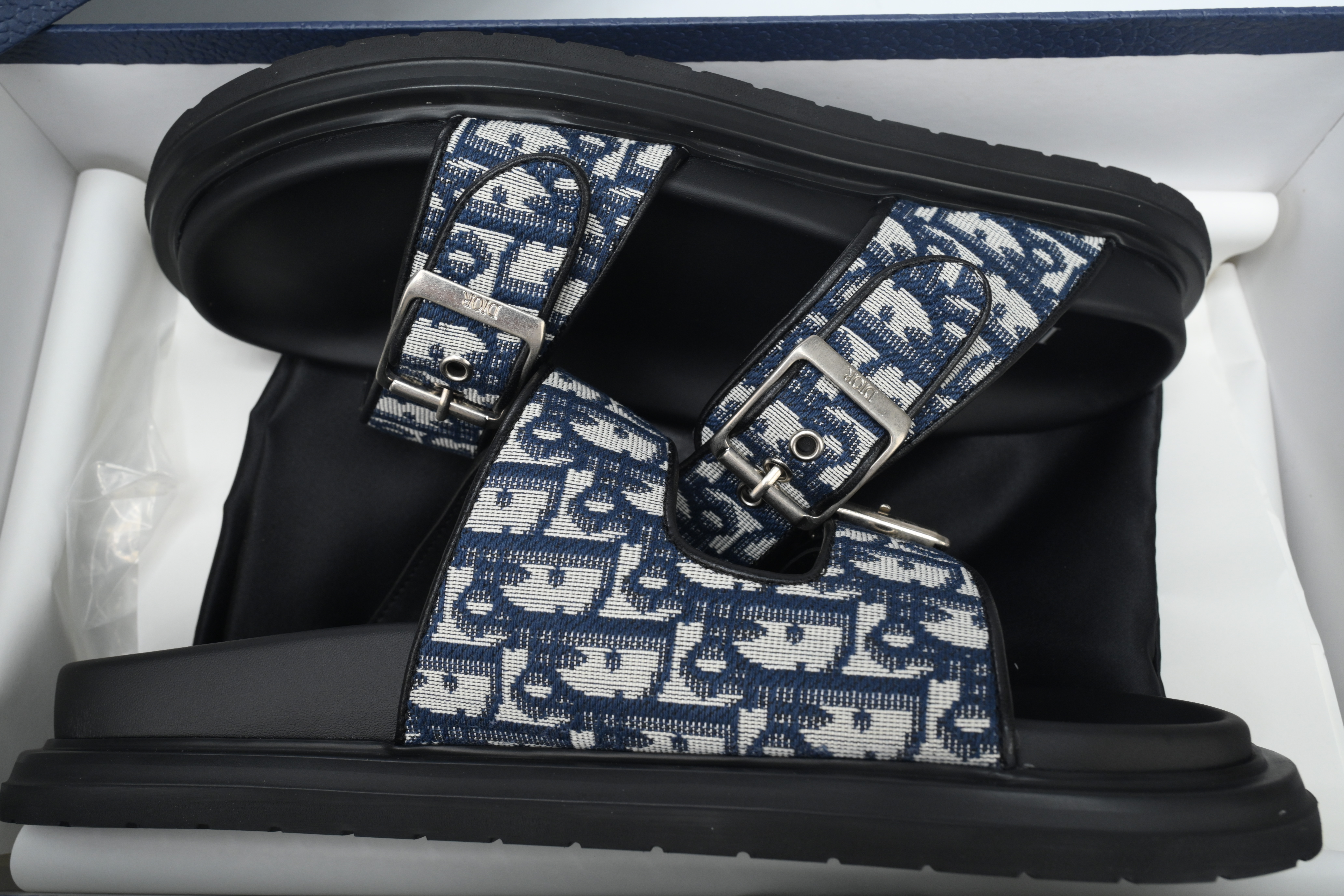 Dior Aqua Sandal Blue Dior Oblique Jacquard 