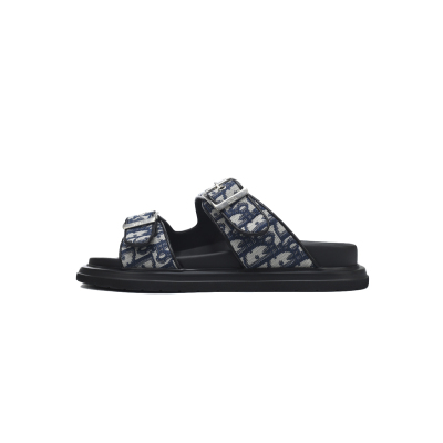 Dior Aqua Sandal Blue Dior Oblique Jacquard  01