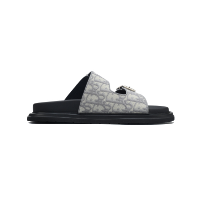 Dior Aqua Sandal Deep Gray Dior Oblique Jacquard 3SA135ZSA_H557 02