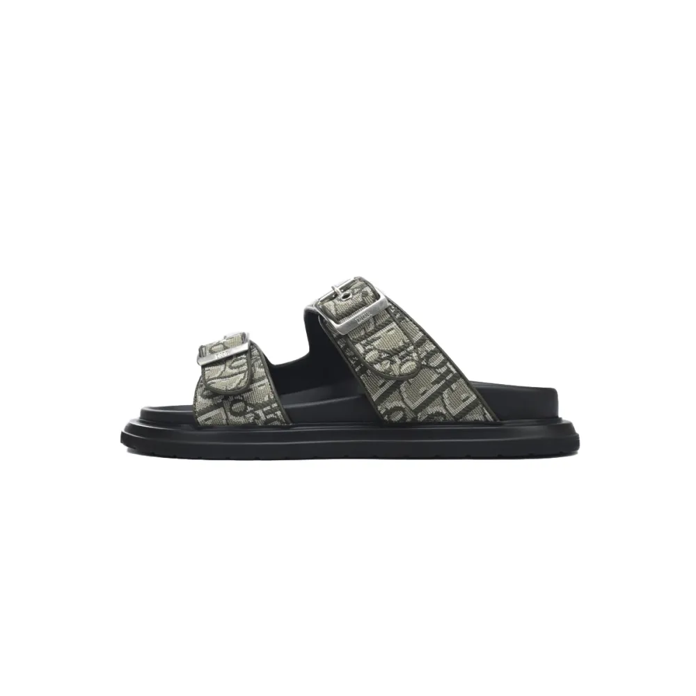 Dior Aqua Sandal Khaki Dior Oblique Jacquard 3SA135ZSA_H603
