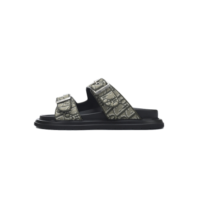 Dior Aqua Sandal Khaki Dior Oblique Jacquard 3SA135ZSA_H603 01