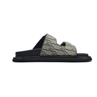 Dior Aqua Sandal Khaki Dior Oblique Jacquard 3SA135ZSA_H603 02