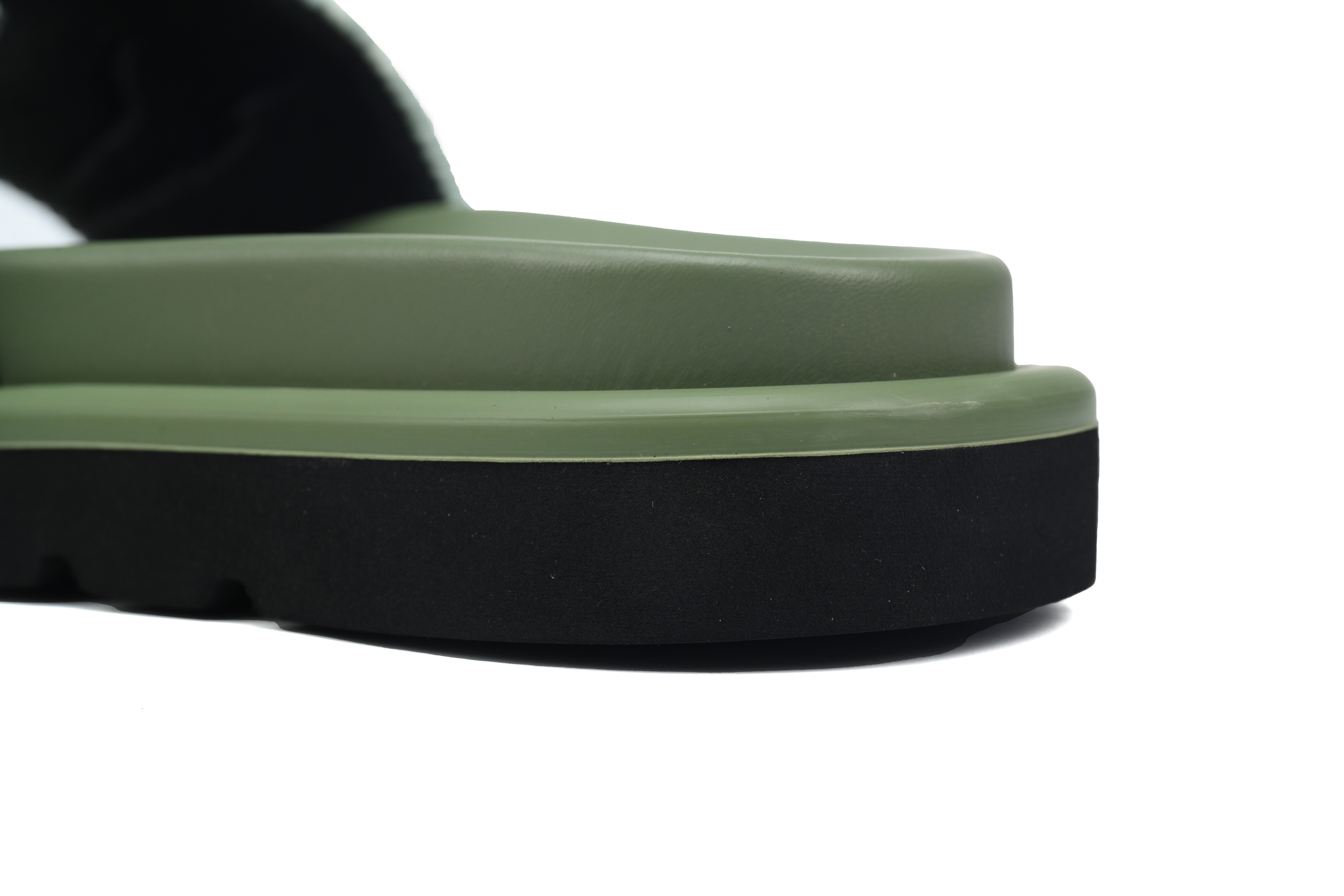 l**is V*t*n pool pillow flat comfort mule green label light green denim