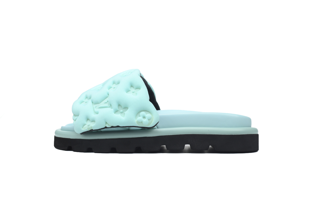 l**is V*t*n pool pillow flat comfort mule light blue