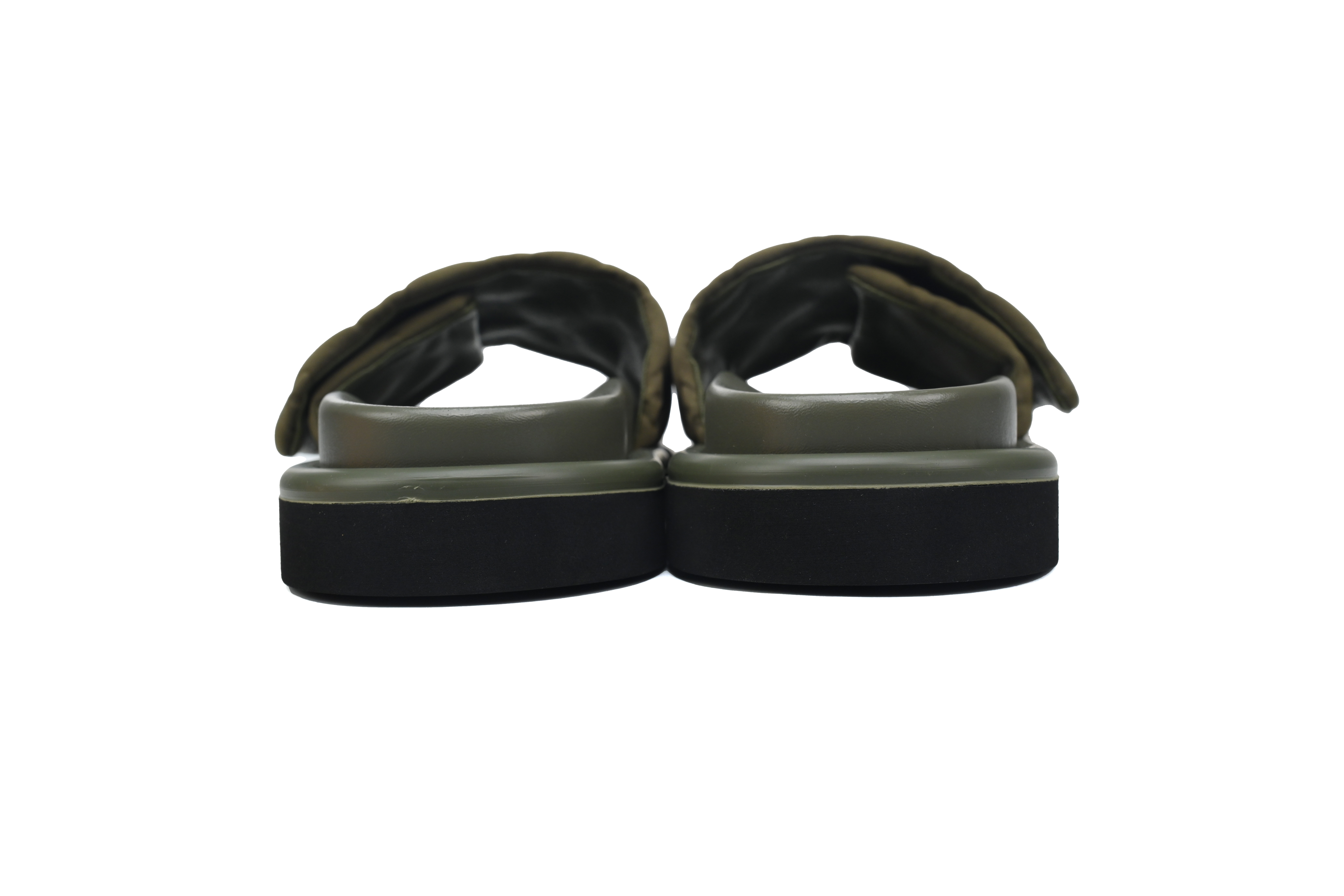 l**is V*t*n pool pillow flat comfort mule olive green