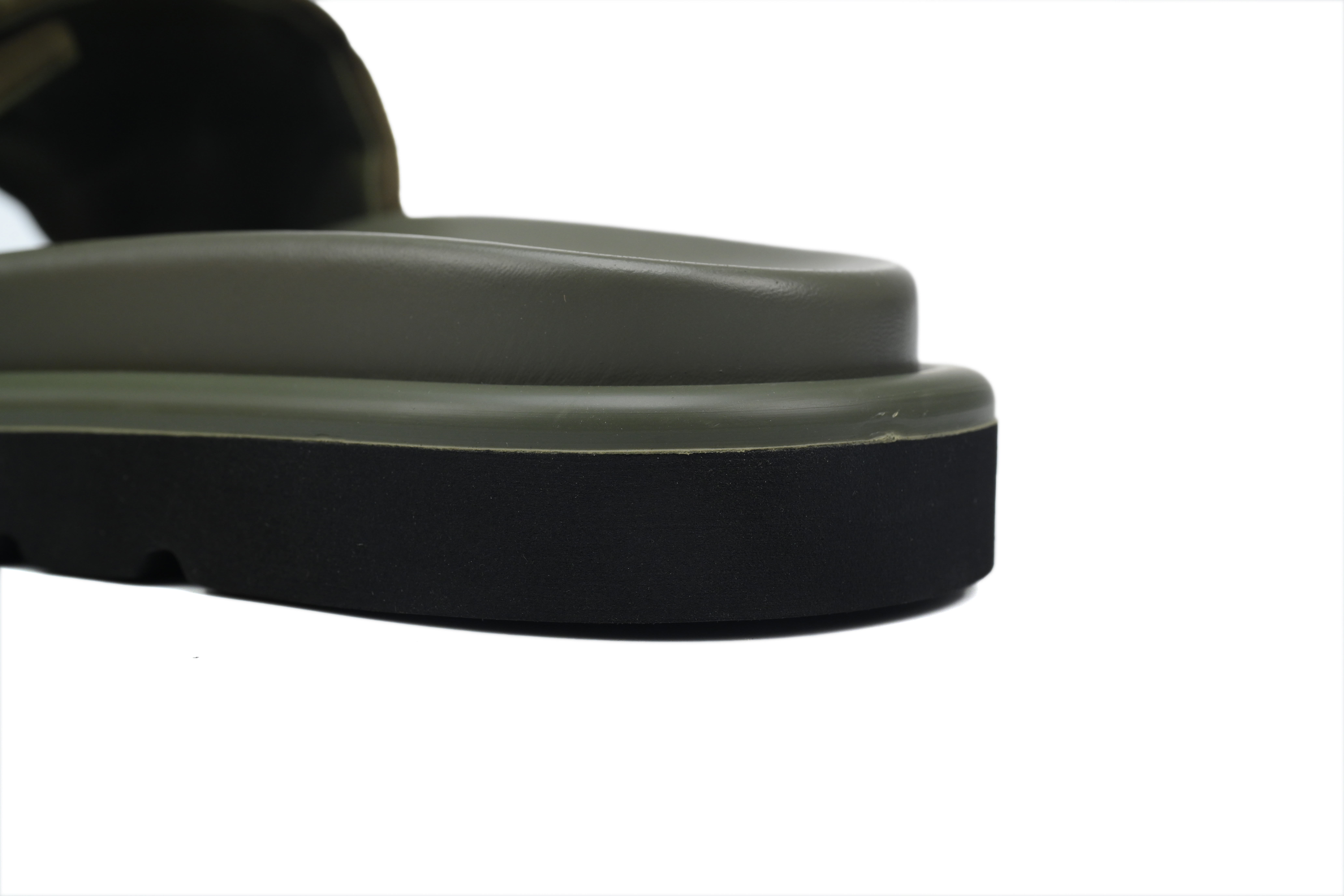l**is V*t*n pool pillow flat comfort mule olive green