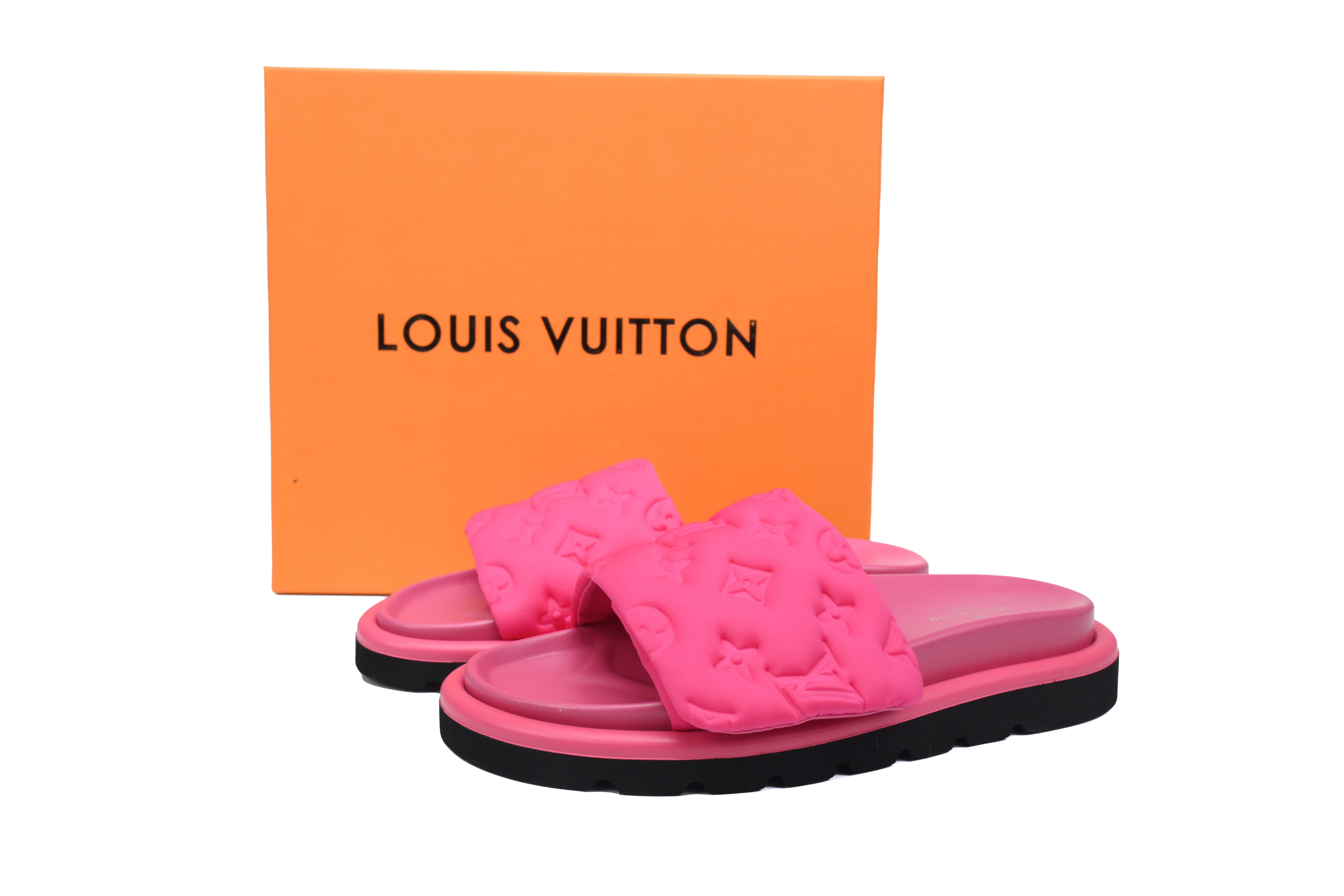 l**is V*t*n pool pillow flat comfort mule pink