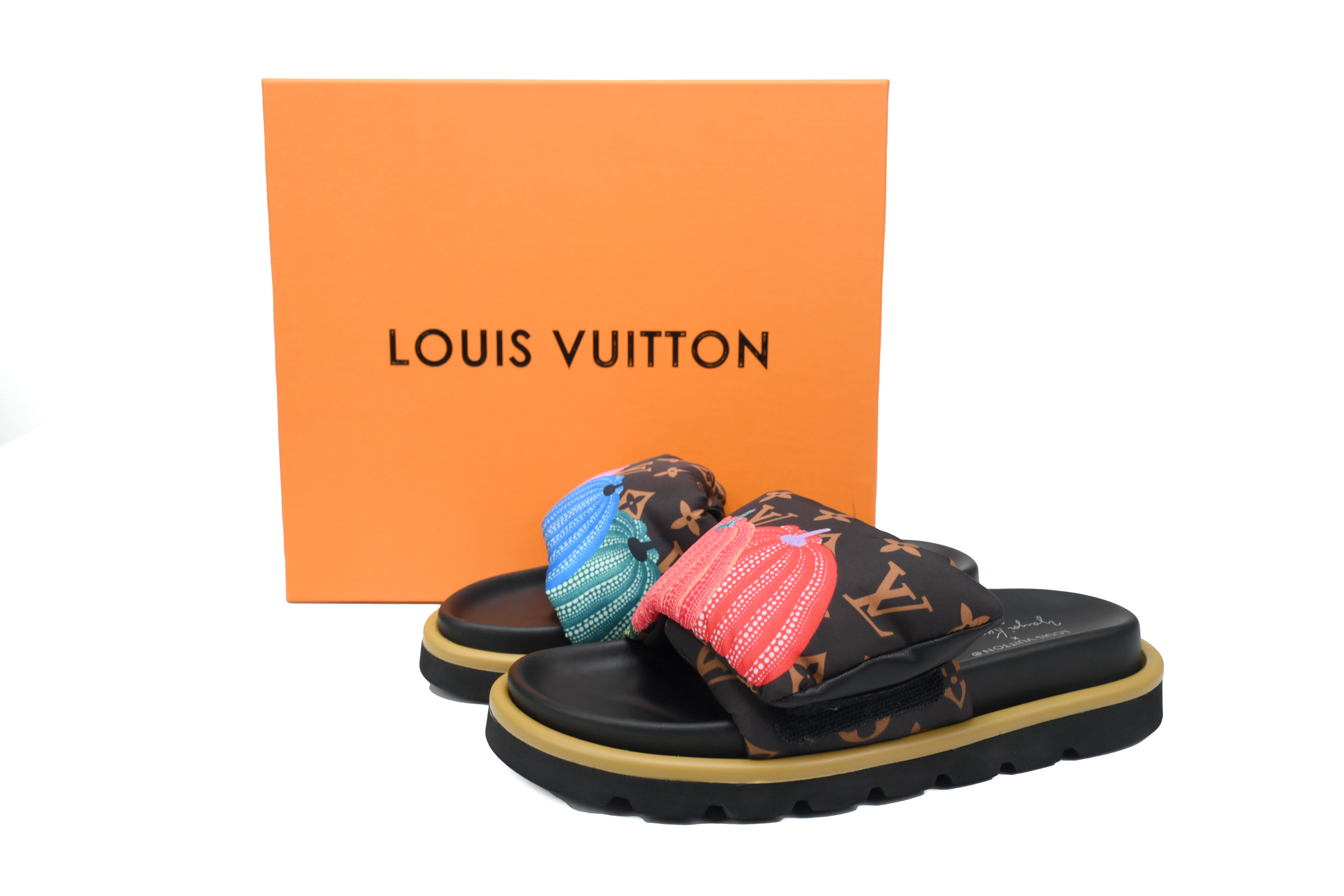 l**is V*t*n pool pillow flat comfort mule pumpkin