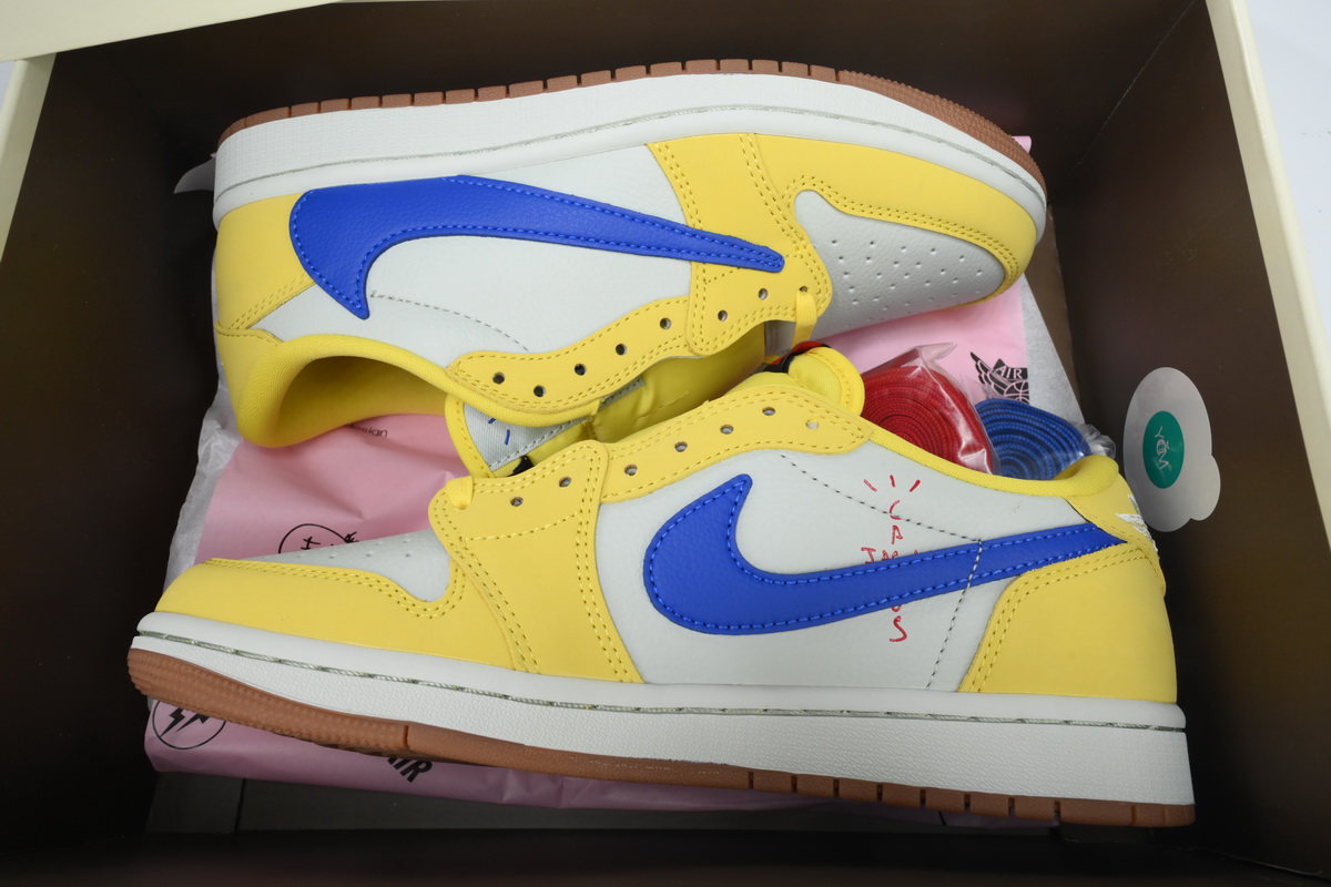  Air Jordan 1 Low x Travis Scott OG 'Canary'  DZ4137-700