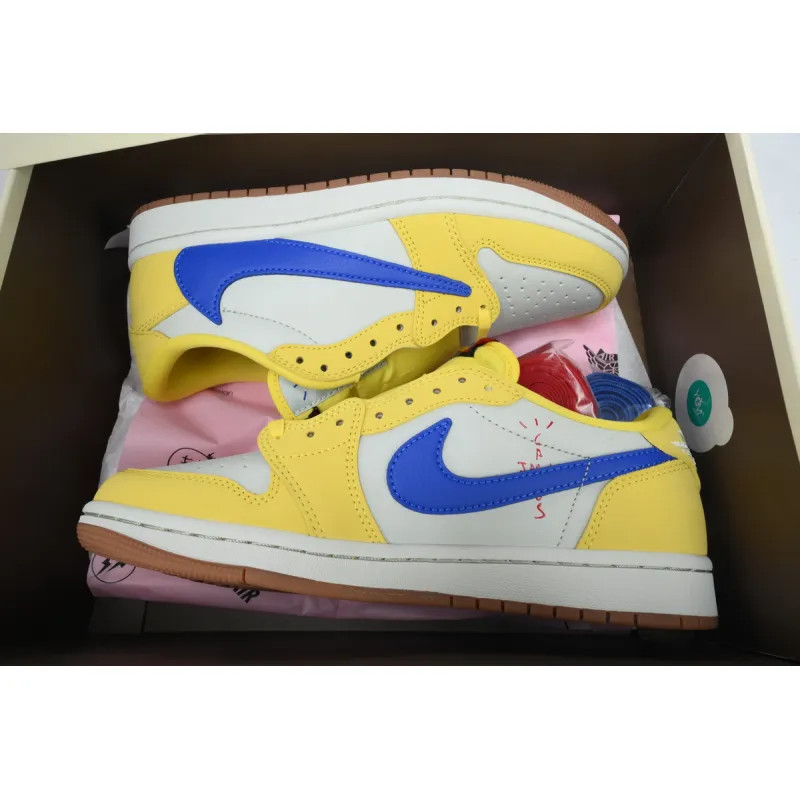 Air Jordan 1 Low x Travis Scott OG 'Canary'  DZ4137-700