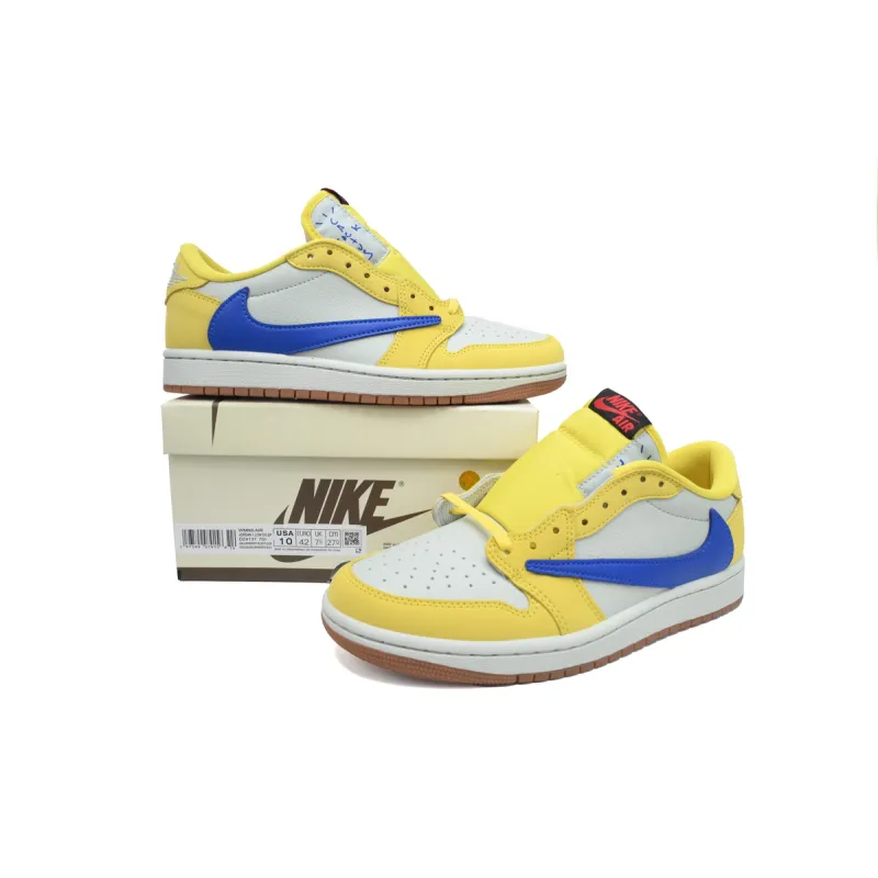  Air Jordan 1 Low x Travis Scott OG 'Canary'  DZ4137-700