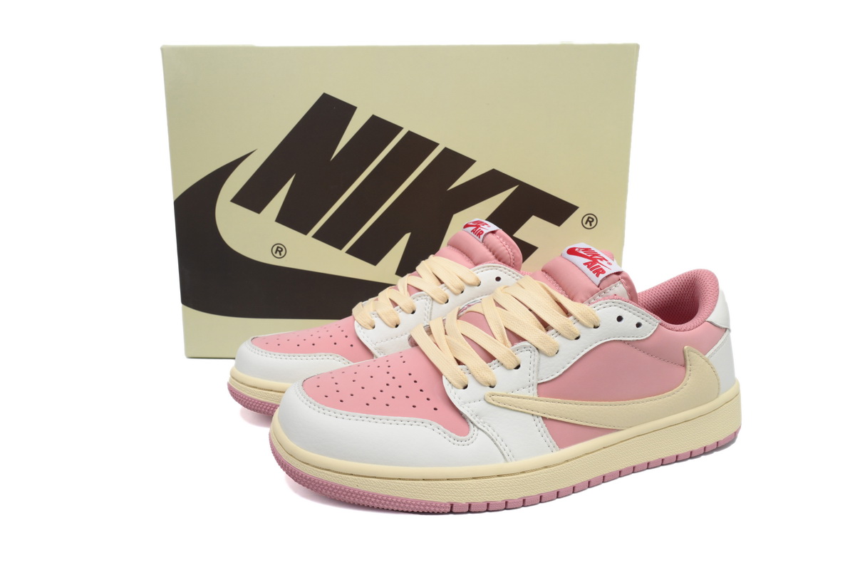 Air Jordan 1 Low x Travis Scott OG White Pink  DM7866-600