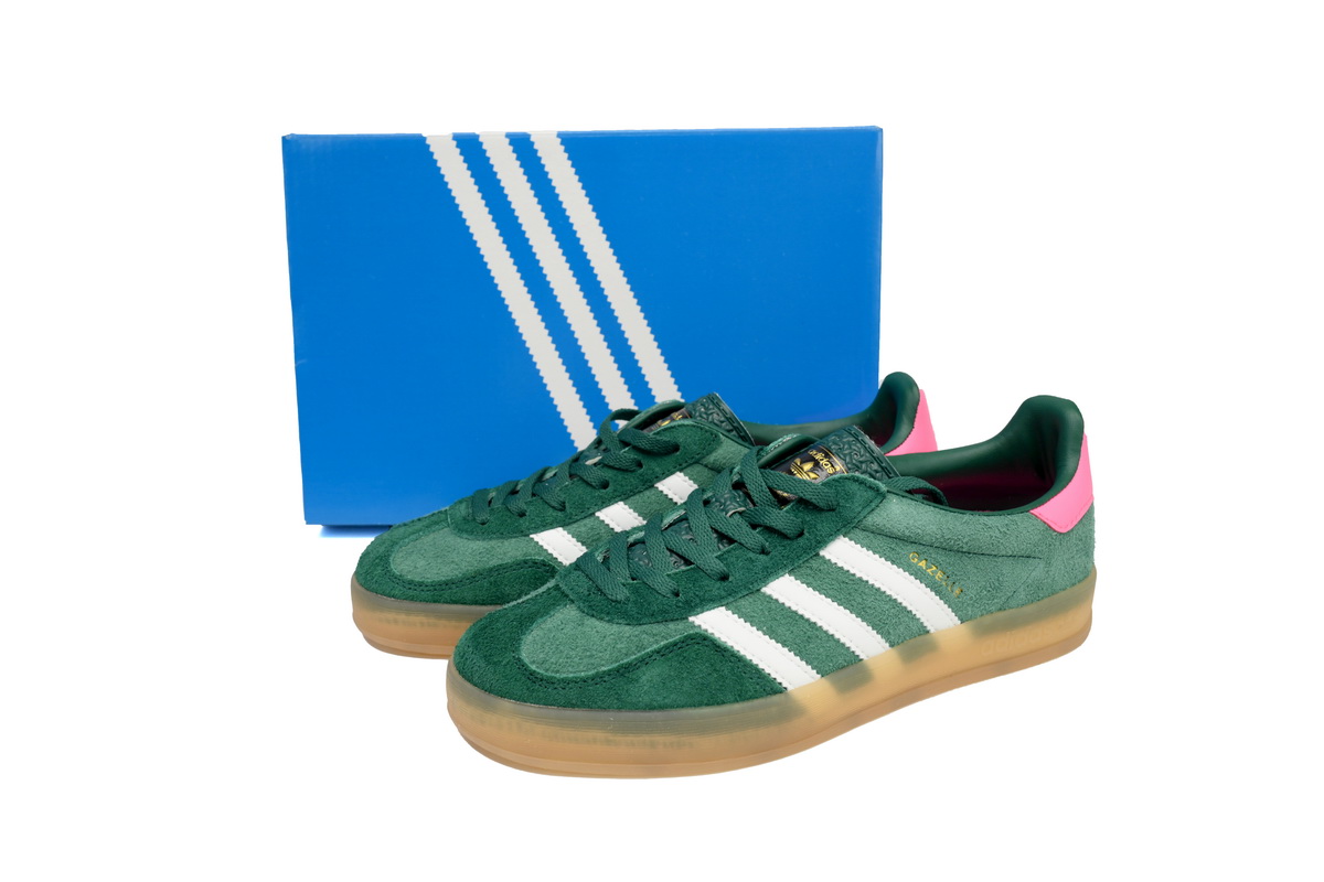 adidas Gazelle Indoor Collegiate Green Lucid Pink (Women's)  IG5929 