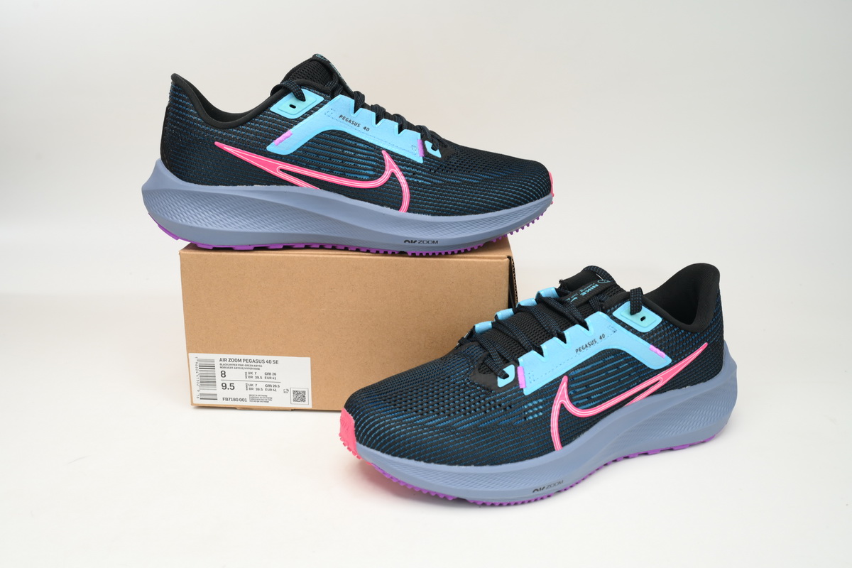 Nike Pegasus 40 SE Black Baltic Blue Hyper Pink (Women