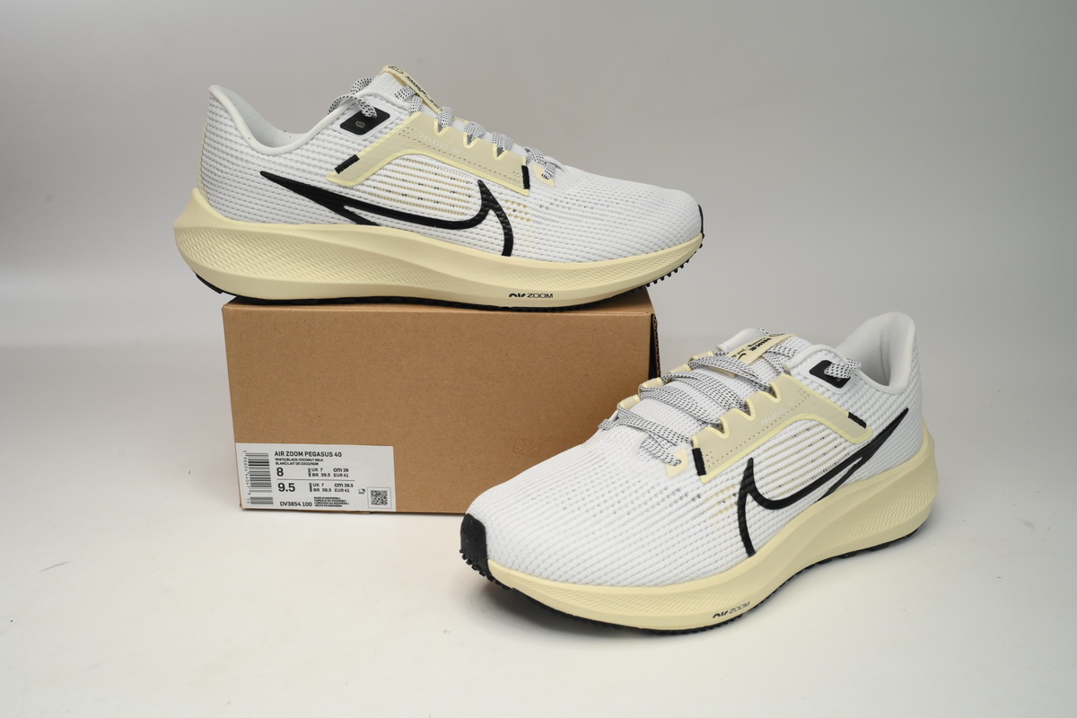 Nike Pegasus 40 White Coconut Milk Black (Women